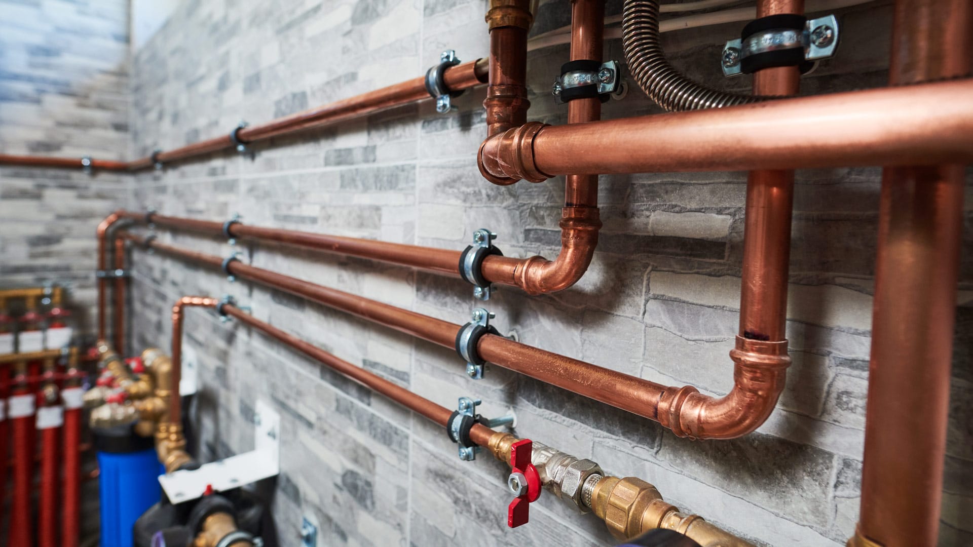 Copper repipe manifold and supply lines installed by USA Plumbing and Trenchless